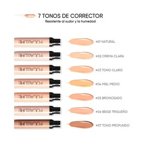 Corrector Líquido FOCALLURE: Cobertura Impecable y Larga Duración - Bella Vanity