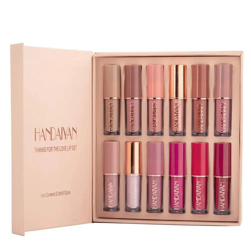 Handaiyan VelvetAllure 12X: Labiales Mate de Larga Duración - Bella Vanity