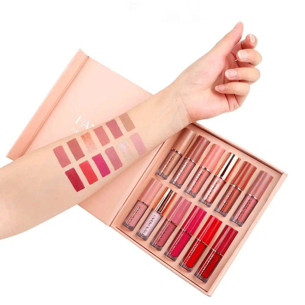 Handaiyan VelvetAllure 12X: Labiales Mate de Larga Duración - Bella Vanity